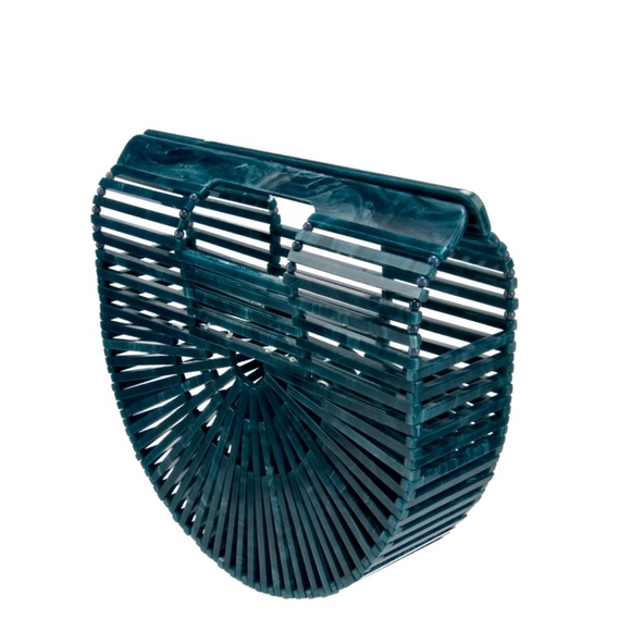 Cult Gaia Deep Teal Small Marbled Ark bag - Picture 5 of 5